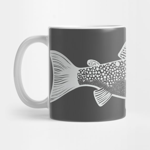 Brown Trout - hand drawn freshwater fish design by Green Paladin